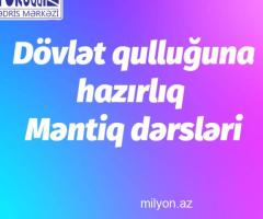 Dövlət qulluğuna hazırlıq, məntiq dərsləri