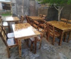 taxta Stol və stulların dəsti