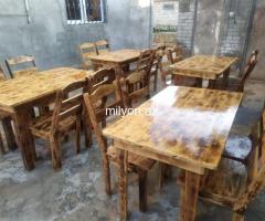 Taxta Stol və stulların dəsti - 5