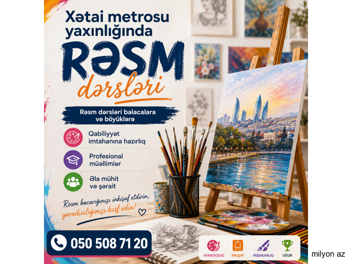 Xətai metrosu yaxınlığında rəsm dərsləri