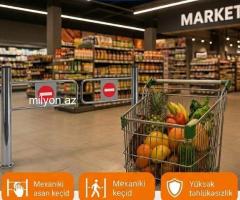 Market Turniketləri (Mexaniki və Sensorlu Keçid Sistemləri)